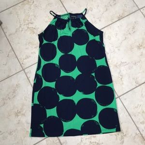 Green + Navy tank dress (size 12)
